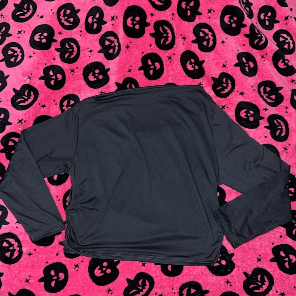 NWOT Asymmetrical Shoulder Long Sleeve T-Shirt - Picture 2 of 5